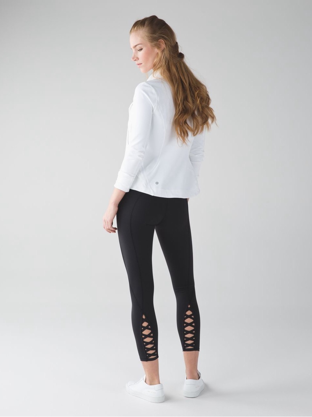 Lululemon Pure Practice Black Pant High Waist Yoga Leggings Criss Cross Design